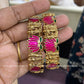 Antique lotus Ramparivar bangles (2pc) Aksha Trends