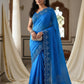Stone work Saree -Sky Blue Aksha Trends