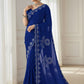 Stone work Saree -Violet Aksha Trends
