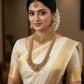 Golden lakshmi semibridal set Aksha Trends