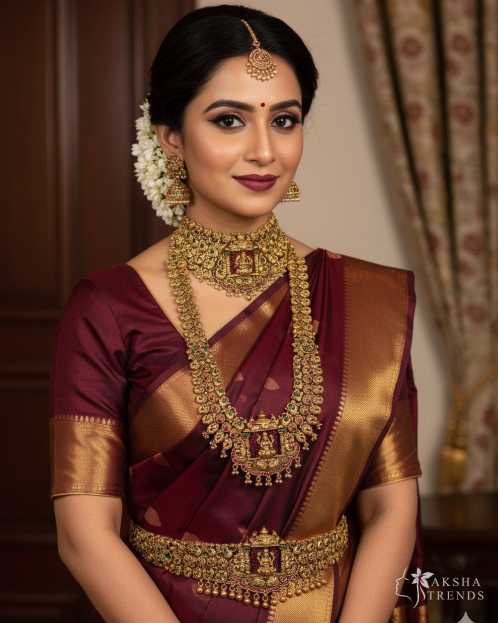 Heavy Lakshmi semi bridal -Ruby Aksha Trends 