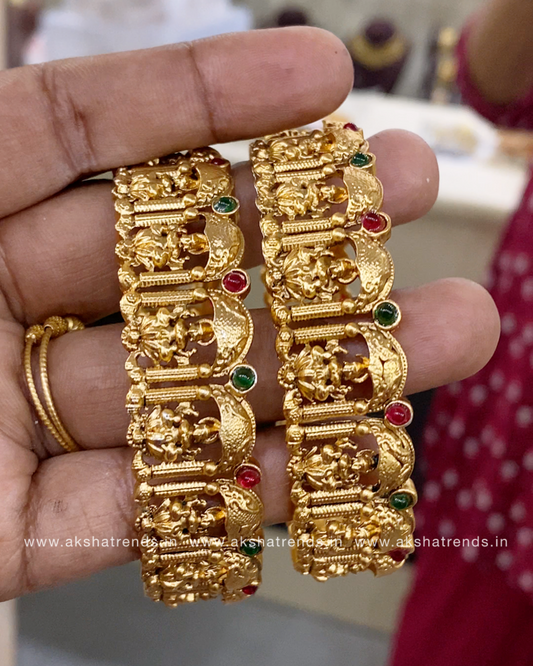 Antique lakshmi temple bangles (2pc) Aksha Trends