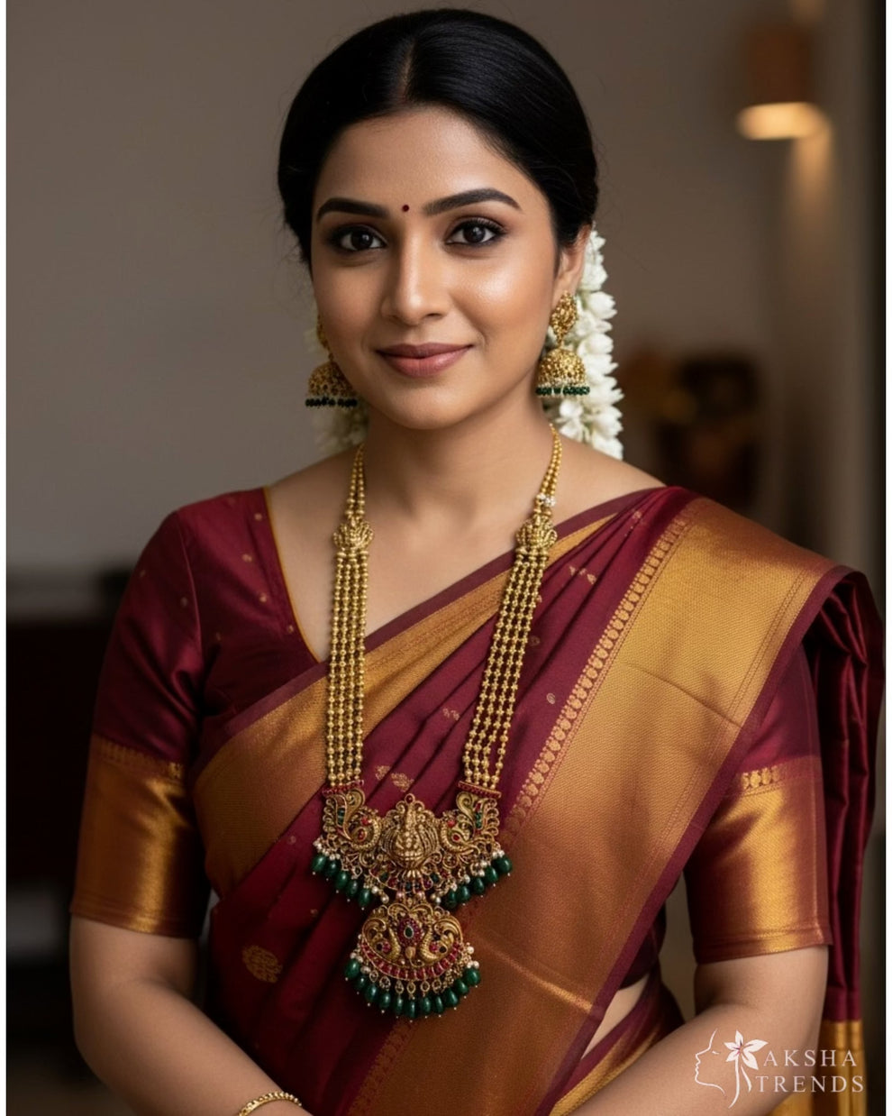 Antique lakshmi haram -Green Aksha Trends 