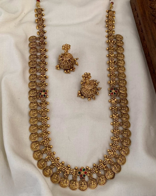 Antique Kasumalai bridal haram Aksha Trends
