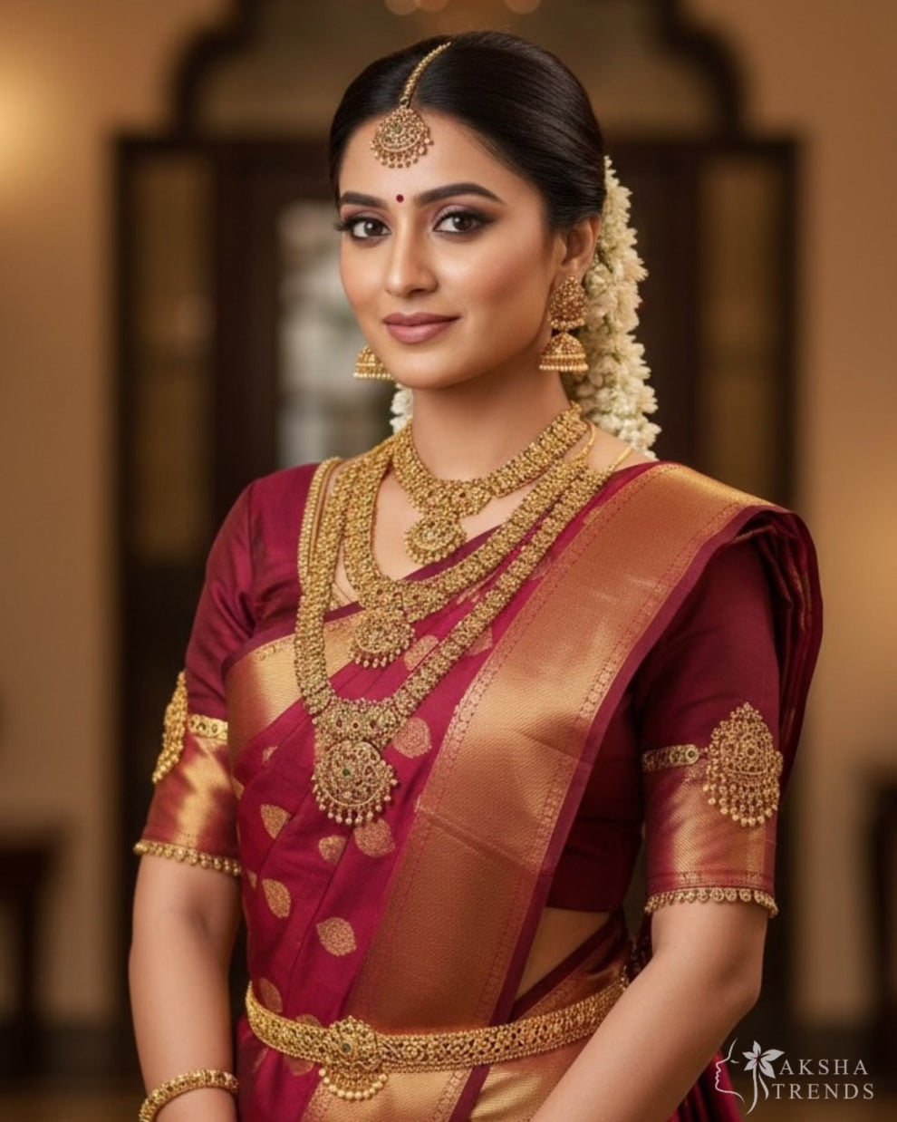 3 layer floral bridals full set Aksha Trends 