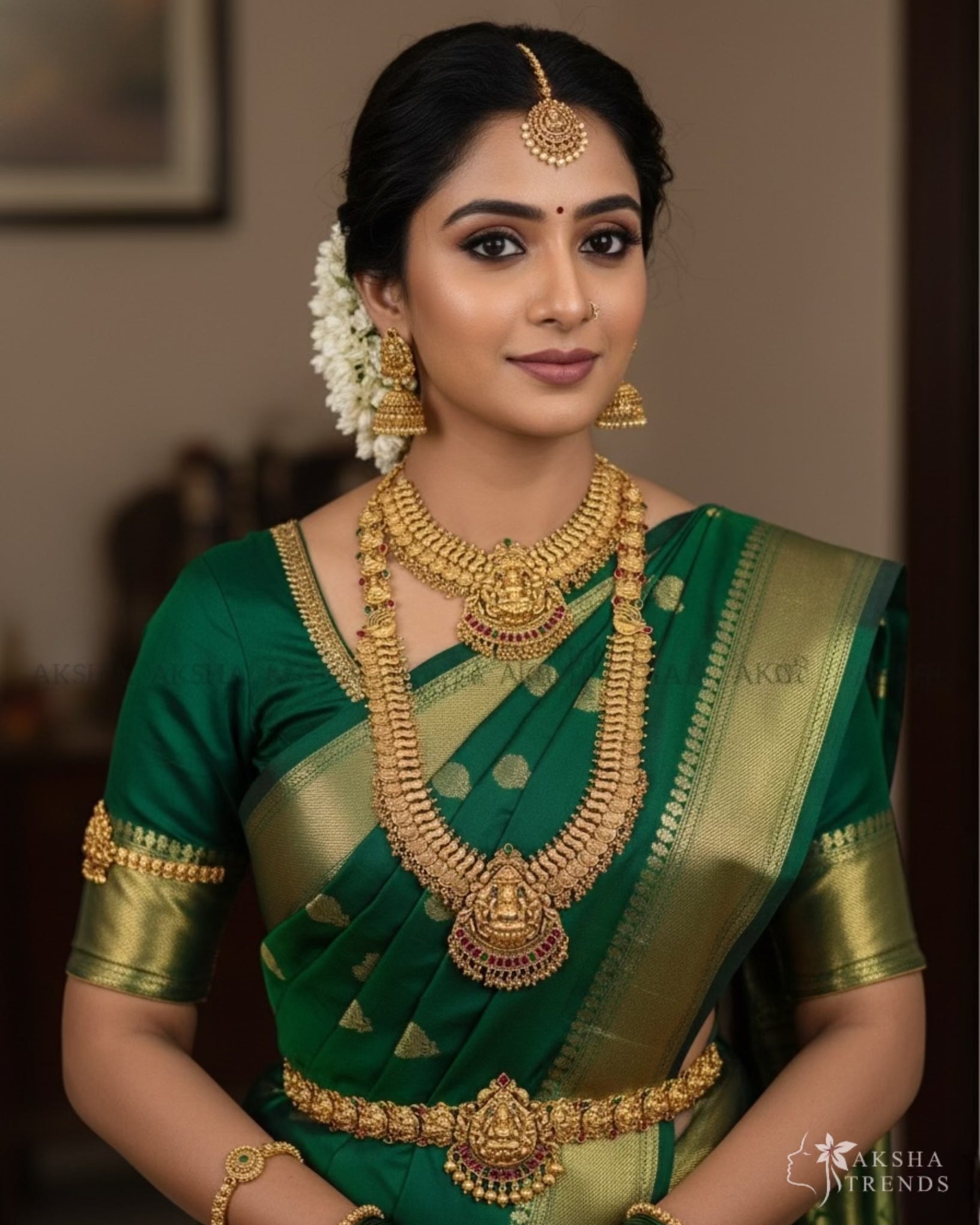 Premium Temple design bridals full set Aksha Trends