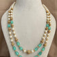 Pearl mala -2 layer Aksha Trends