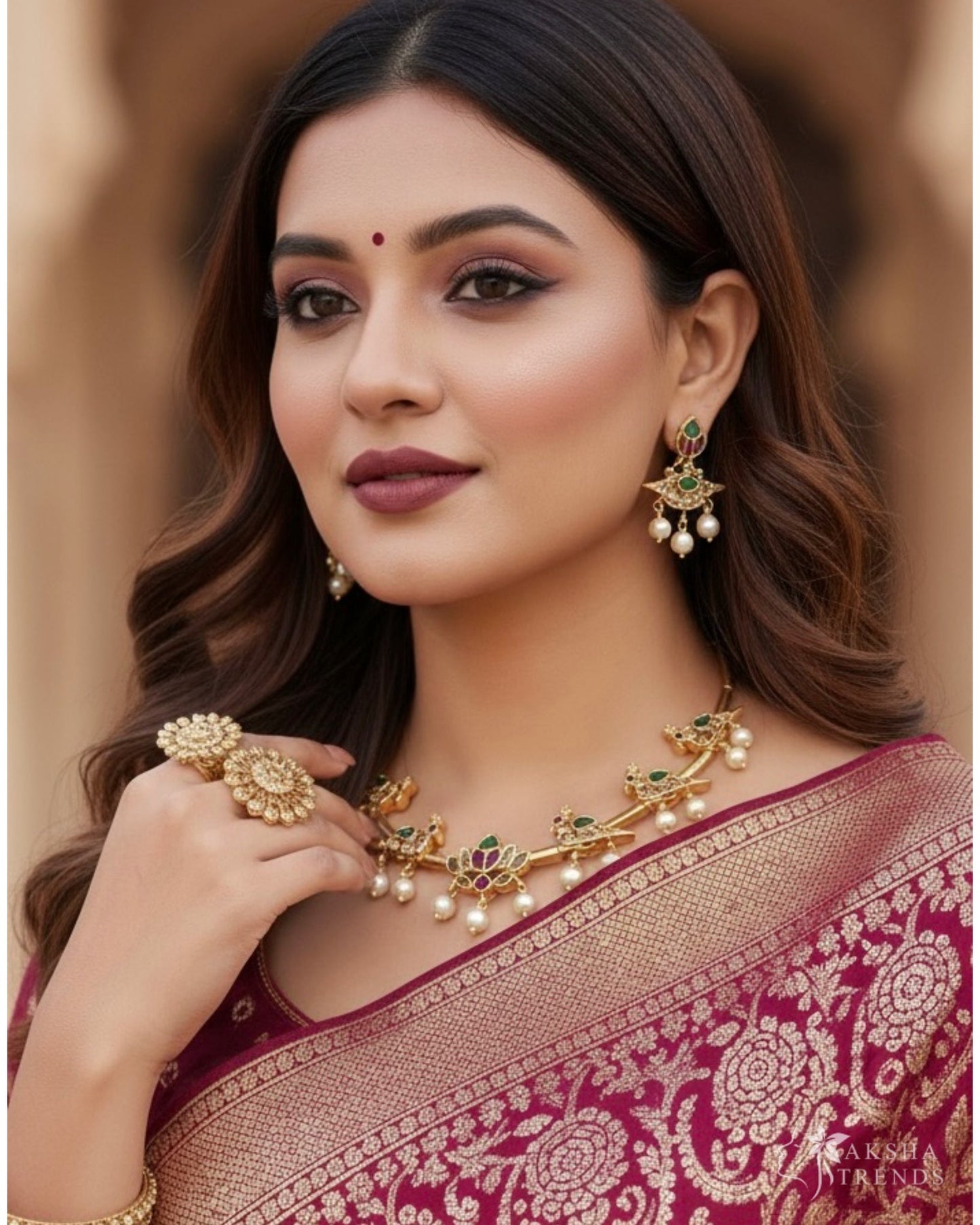 Parrot Hasli choker Aksha Trends