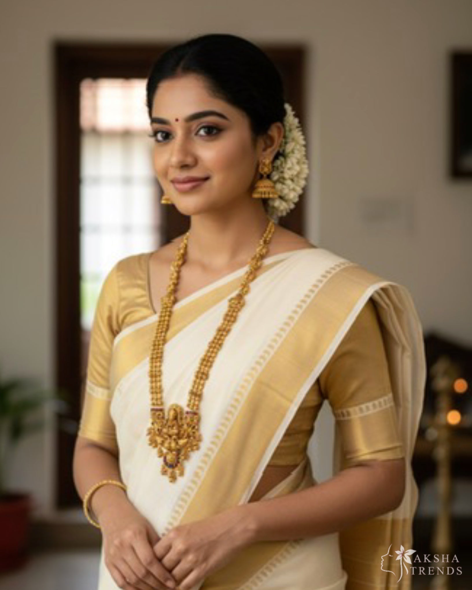 Lakshmi bead haram -Gold Aksha Trends