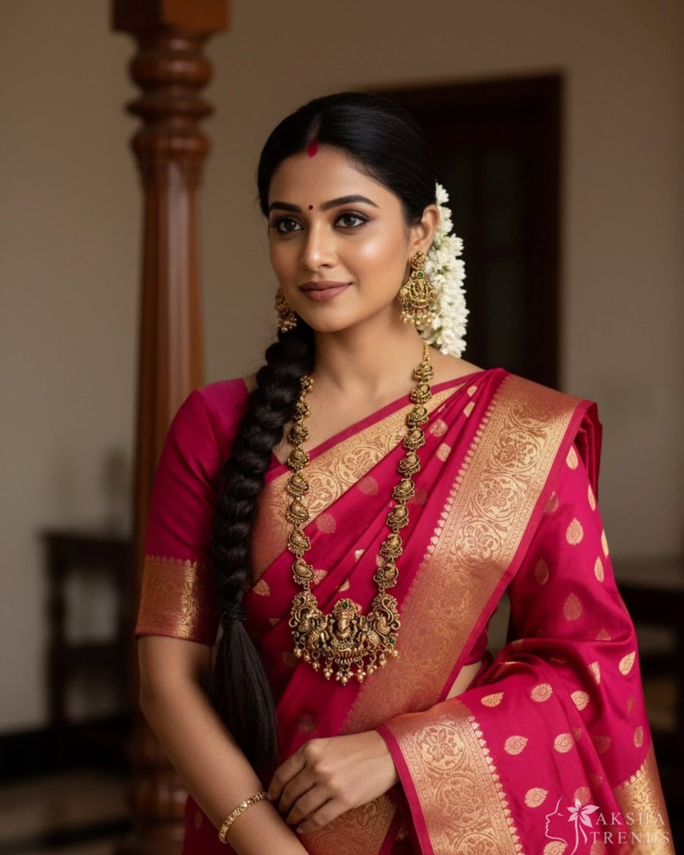 Nagas temple bridal haram -Gold Aksha Trends 