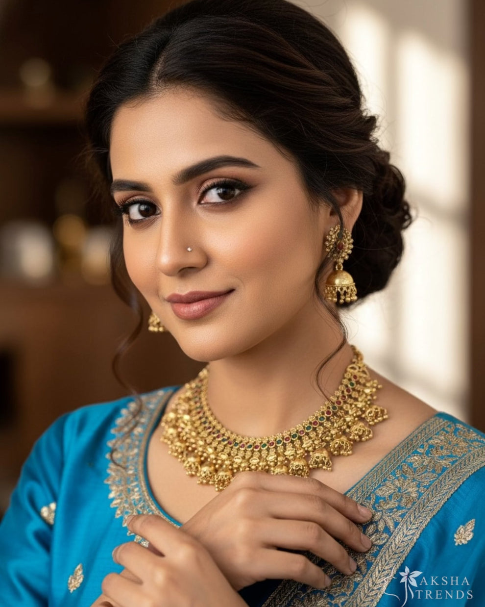 Bridal Jhumka Necklace Aksha Trends 