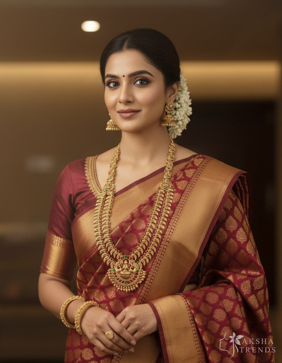 Dual Nagas bridal haram Aksha Trends 