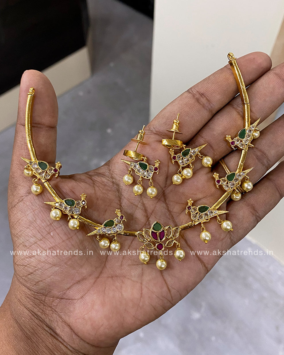 Parrot Hasli choker Aksha Trends 