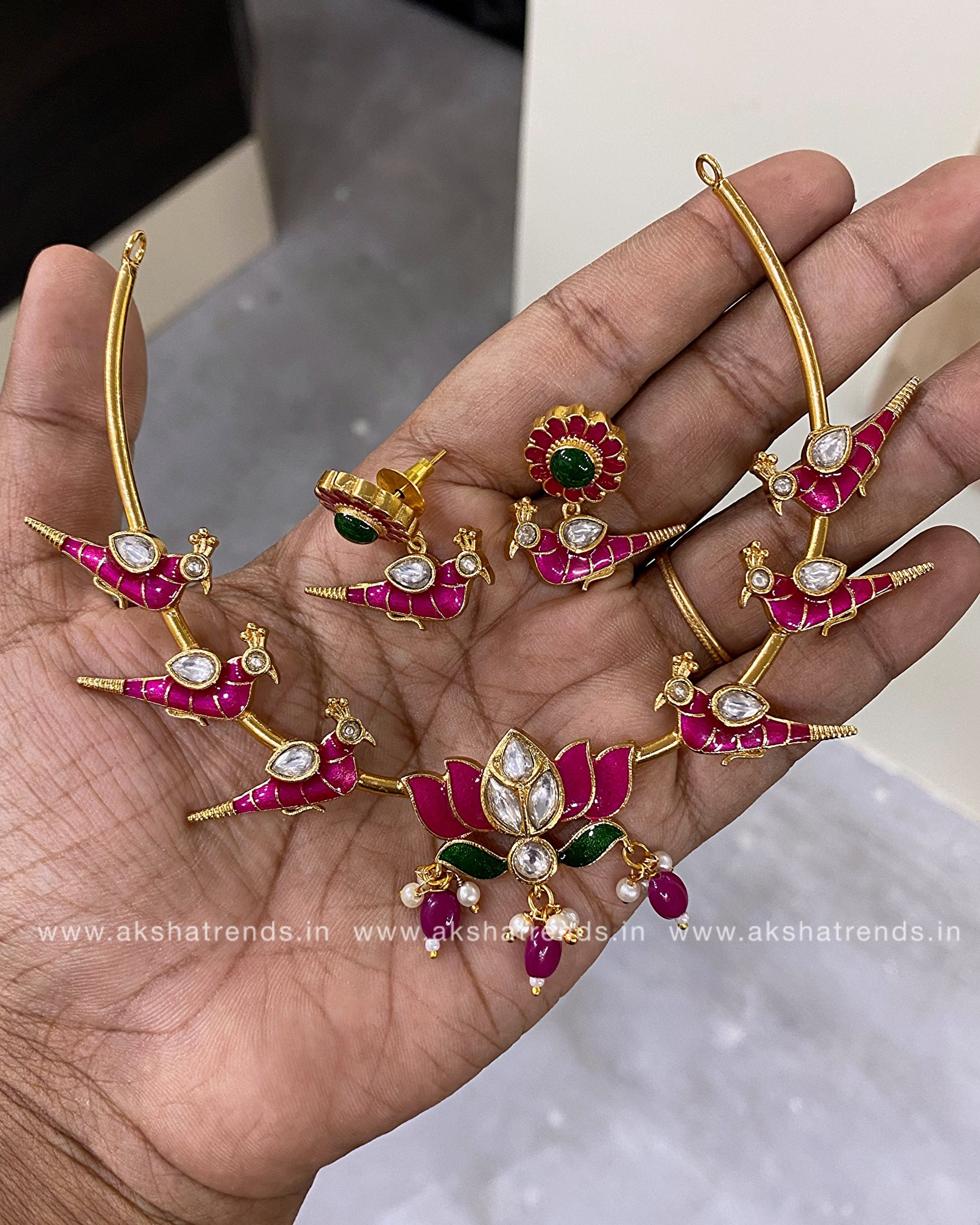 Lotus Hasli necklace Aksha Trends
