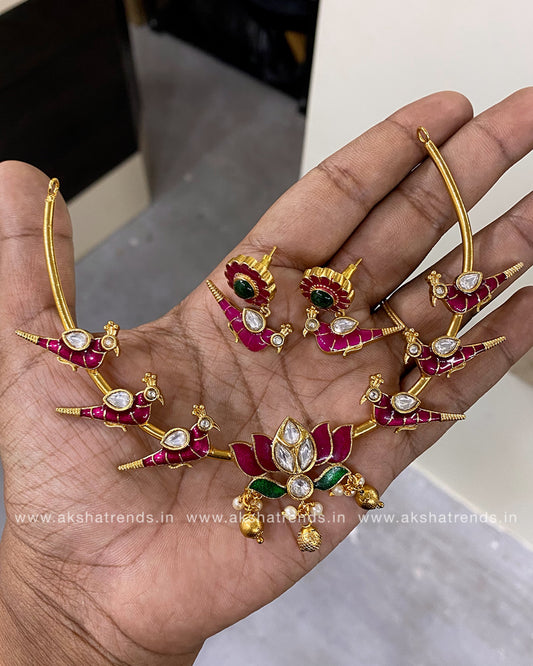 Lotus Hasli necklace Aksha Trends