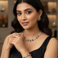 Navratna diamond Necklace with bracelet combo Aksha Trends