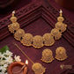 Antique golden floral choker with tikka Aksha Trends