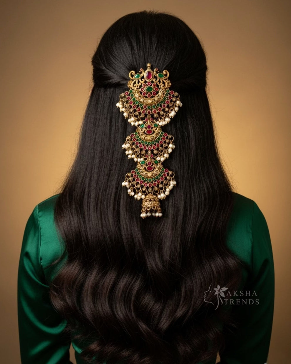 Floral Jadai billa -small Aksha Trends 