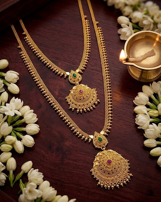 1gm gold covering bridal -floral Aksha Trends