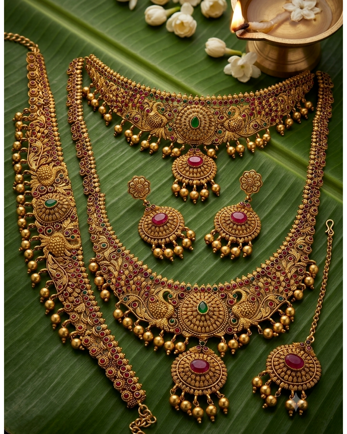 Antique Floral semi bridal Aksha Trends