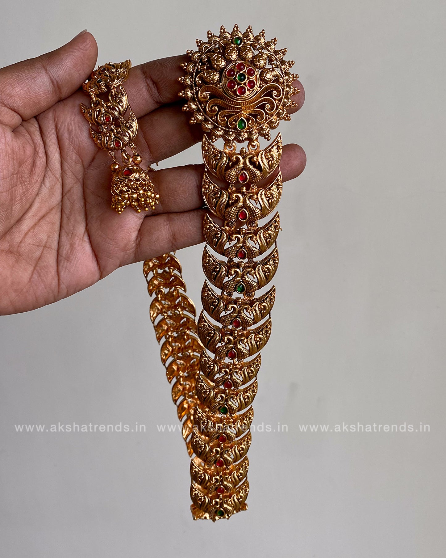 Floral Bridal Jadai billa -long Aksha Trends