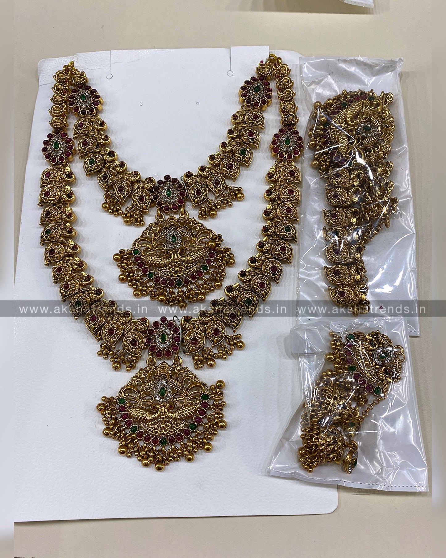 Antique Floral semi bridal -Gold Aksha Trends