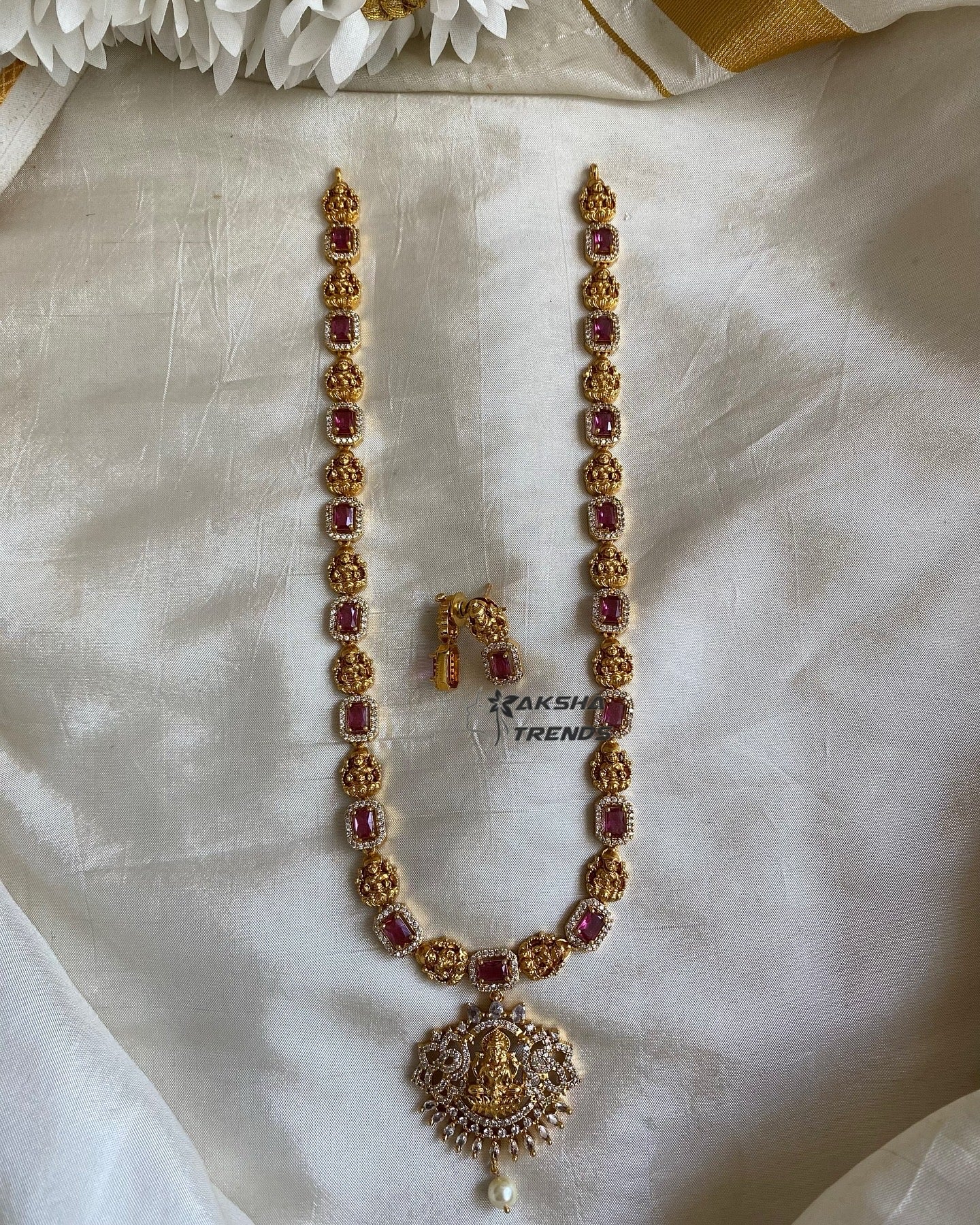 Lakshmi Ruby stone haram