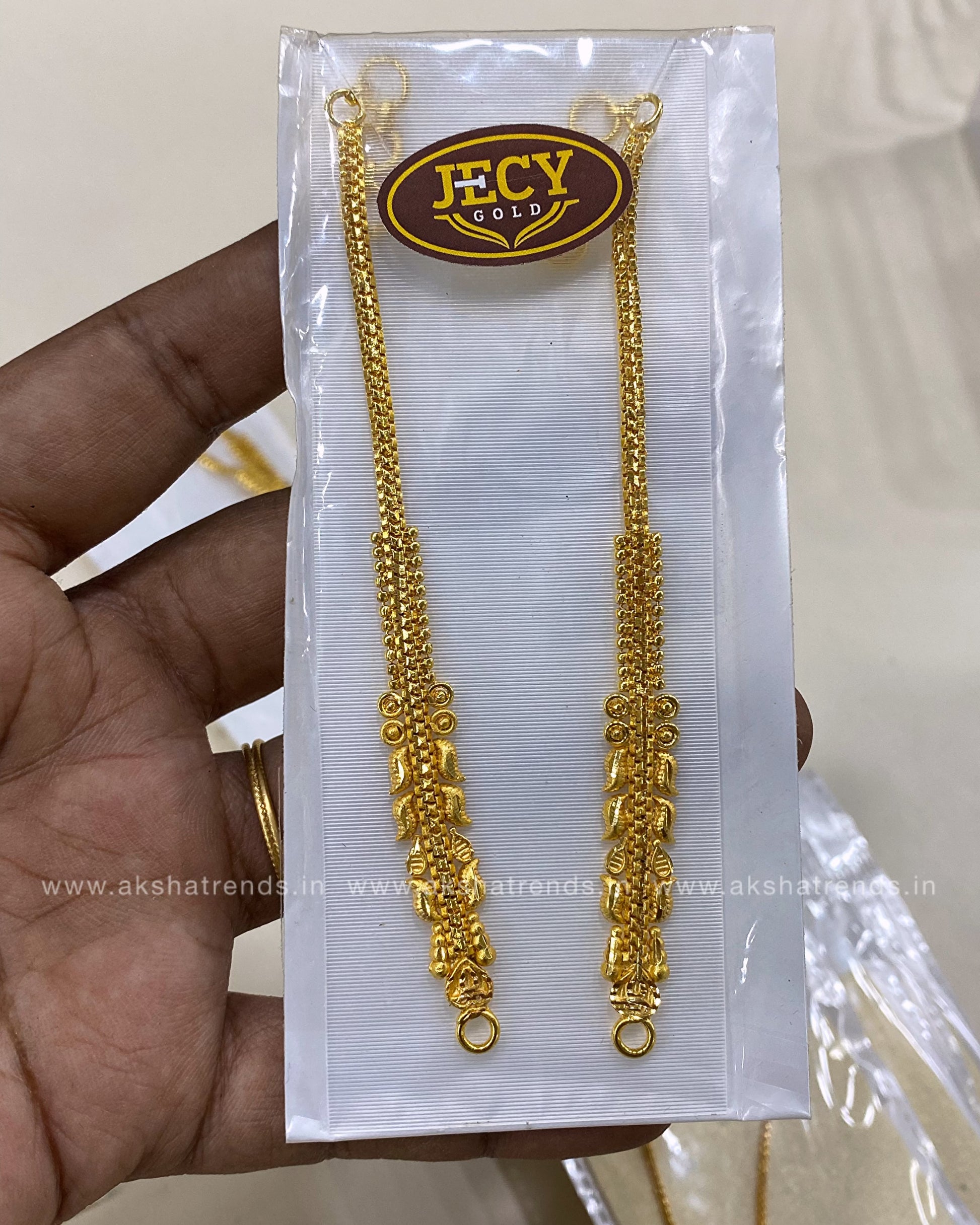 Micro gold floral chain earchain Aksha Trends