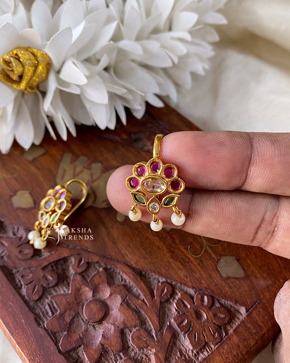 Premium Kemp Bugadi Earrings Aksha Trends 