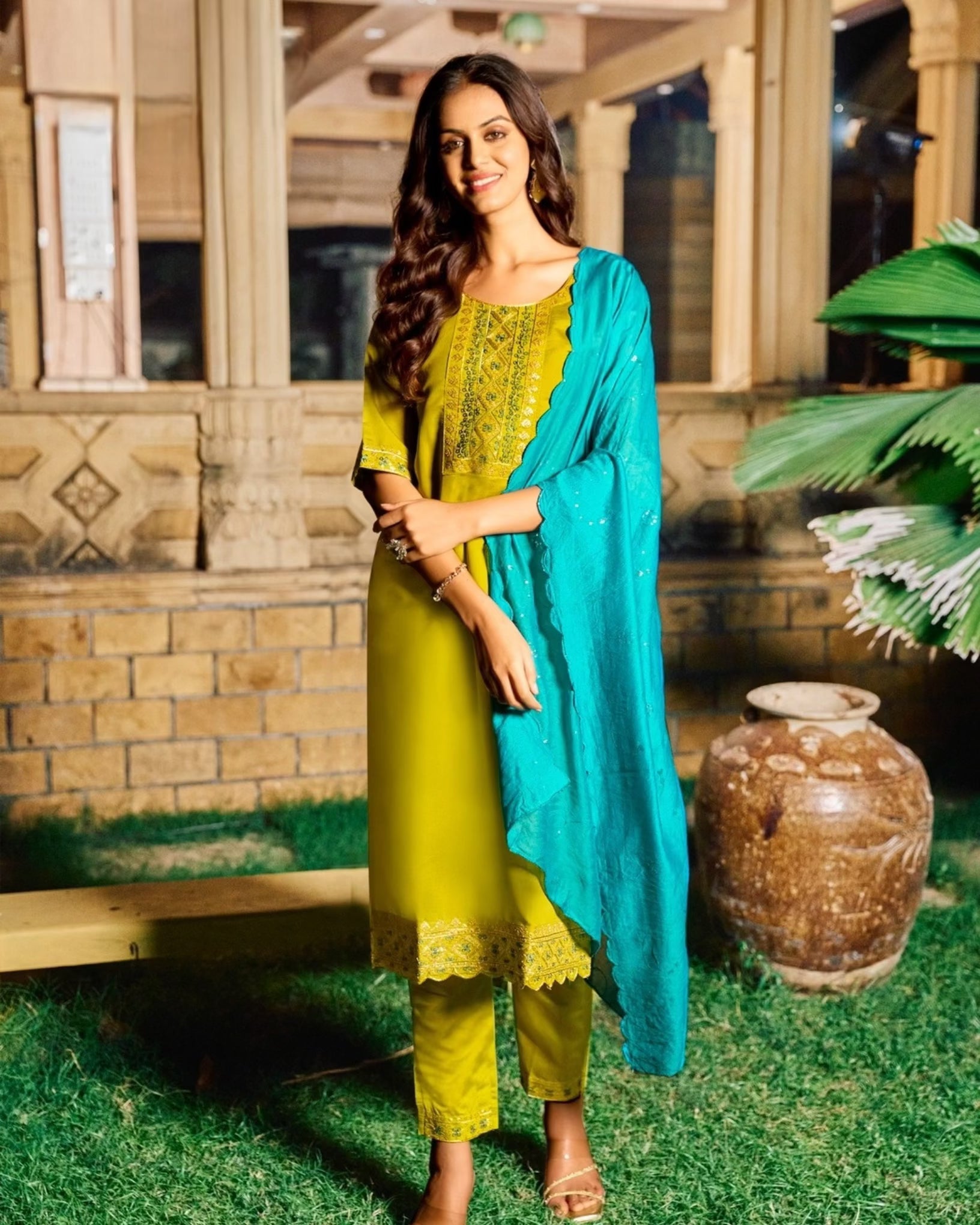 Kurti Set -Yellow Aksha Trends
