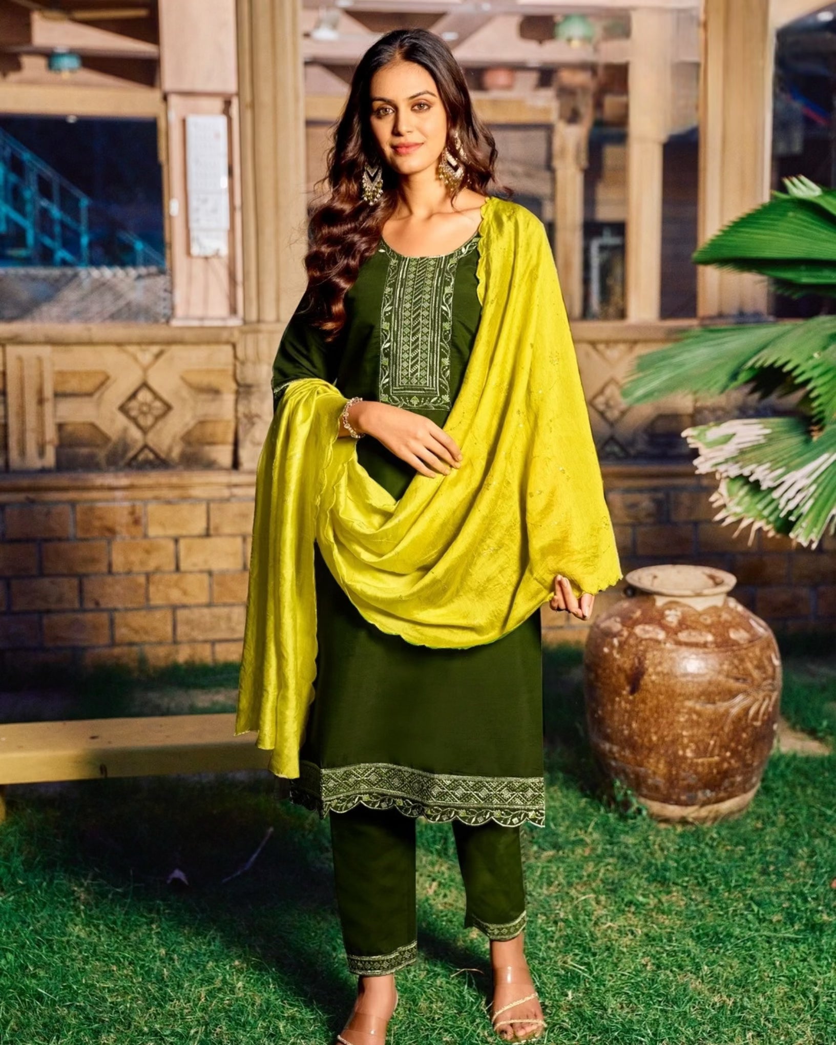 Kurti Set -Green Aksha Trends