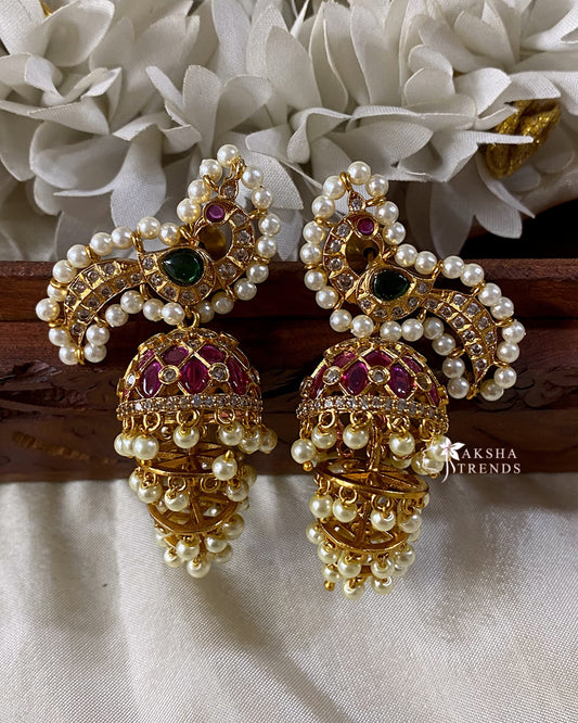 Premium Kemp bridal Jhumkas Aksha Trends