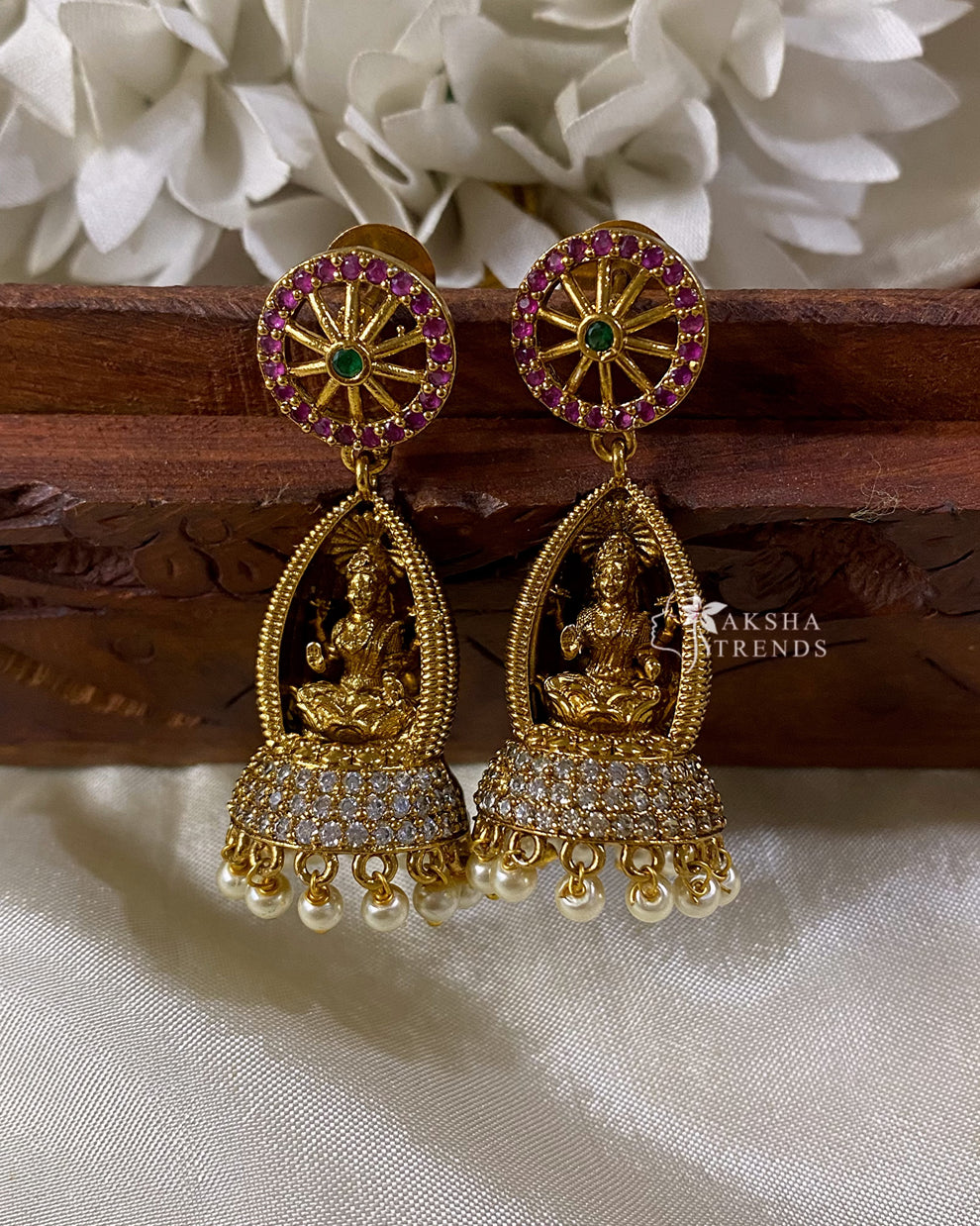 Premium Temple Jhumkas Aksha Trends 