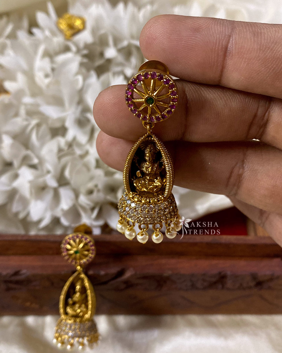 Premium Temple Jhumkas Aksha Trends 