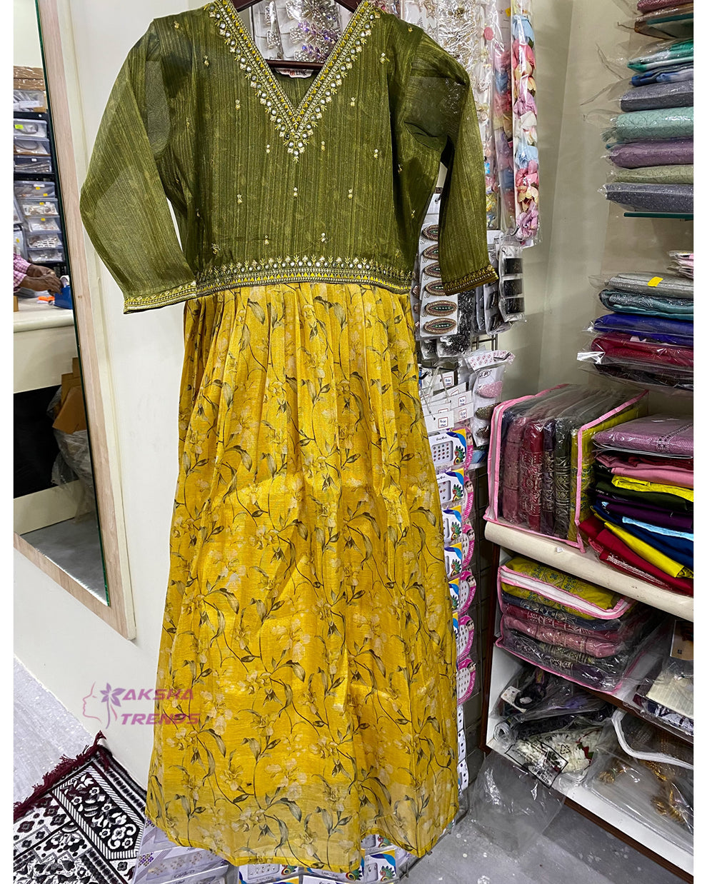 Premium Silk Anarkali Kurti (M) Aksha Trends 