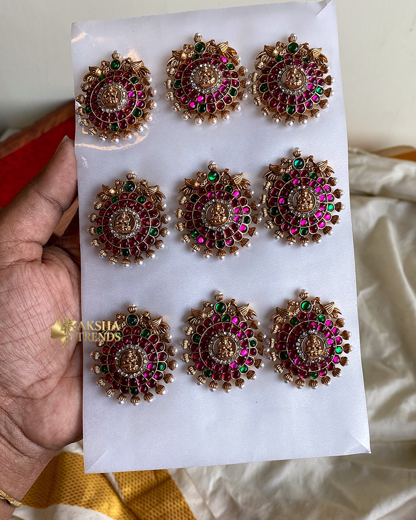 Antique kemp Jadai billa (9pc) Aksha Trends