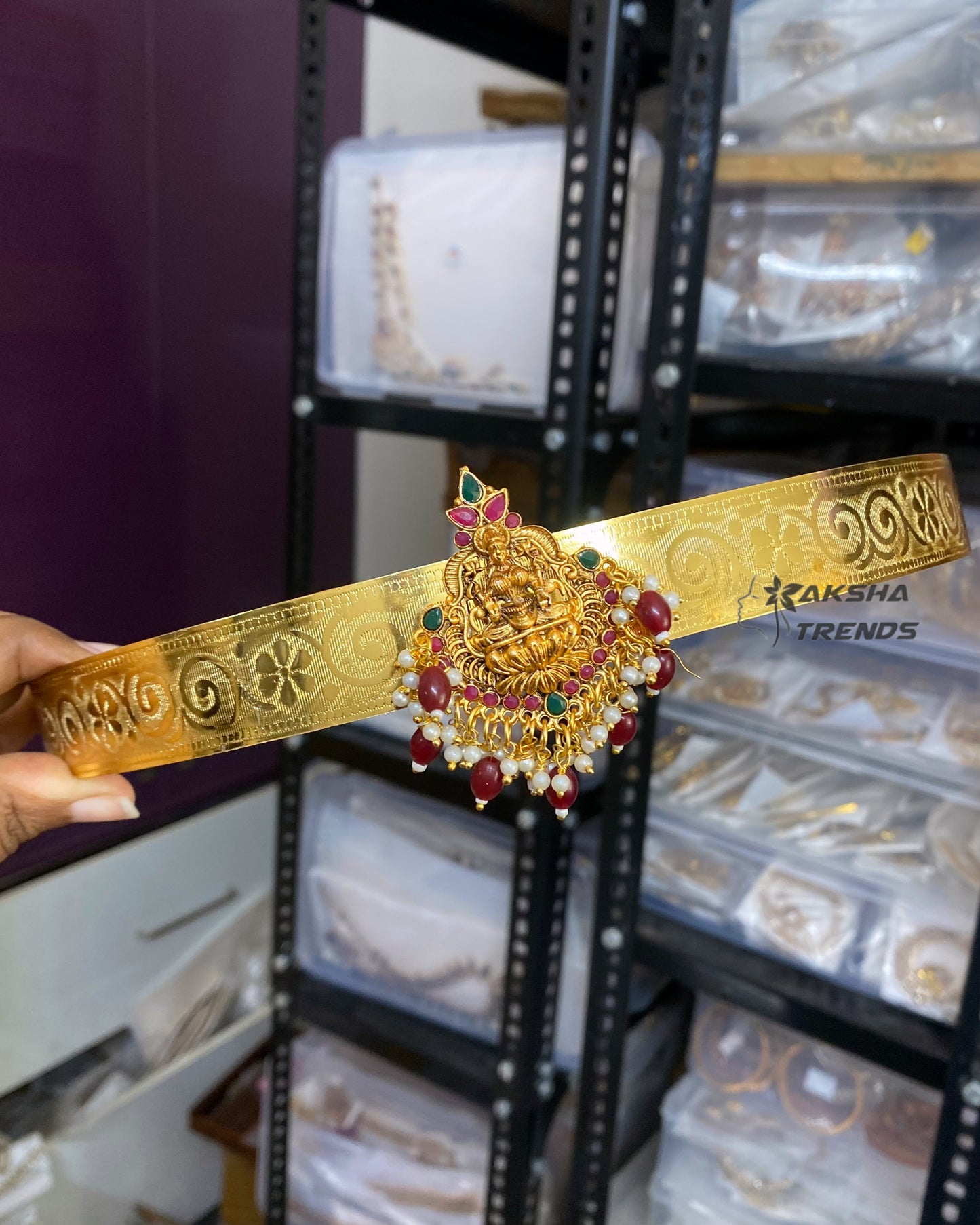 Golden bridal hipbelt -Ruby Aksha Trends