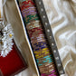 Kundan metal Bangles -(4pc/one colour) SIZE 2.6 (Copy) Aksha Trends
