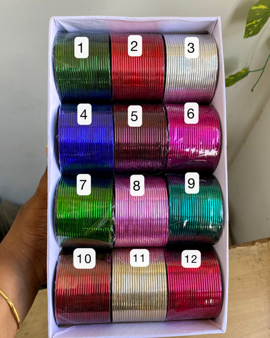 Rangoli steel Bangles (24pc) Aksha Trends
