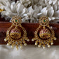 Floral diamond Chandbali jhumka Aksha Trends