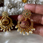 Floral diamond Chandbali jhumka Aksha Trends