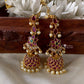 Premium kemp Jhumka with earchains Aksha Trends