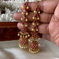 Premium kemp Jhumka with earchains Aksha Trends