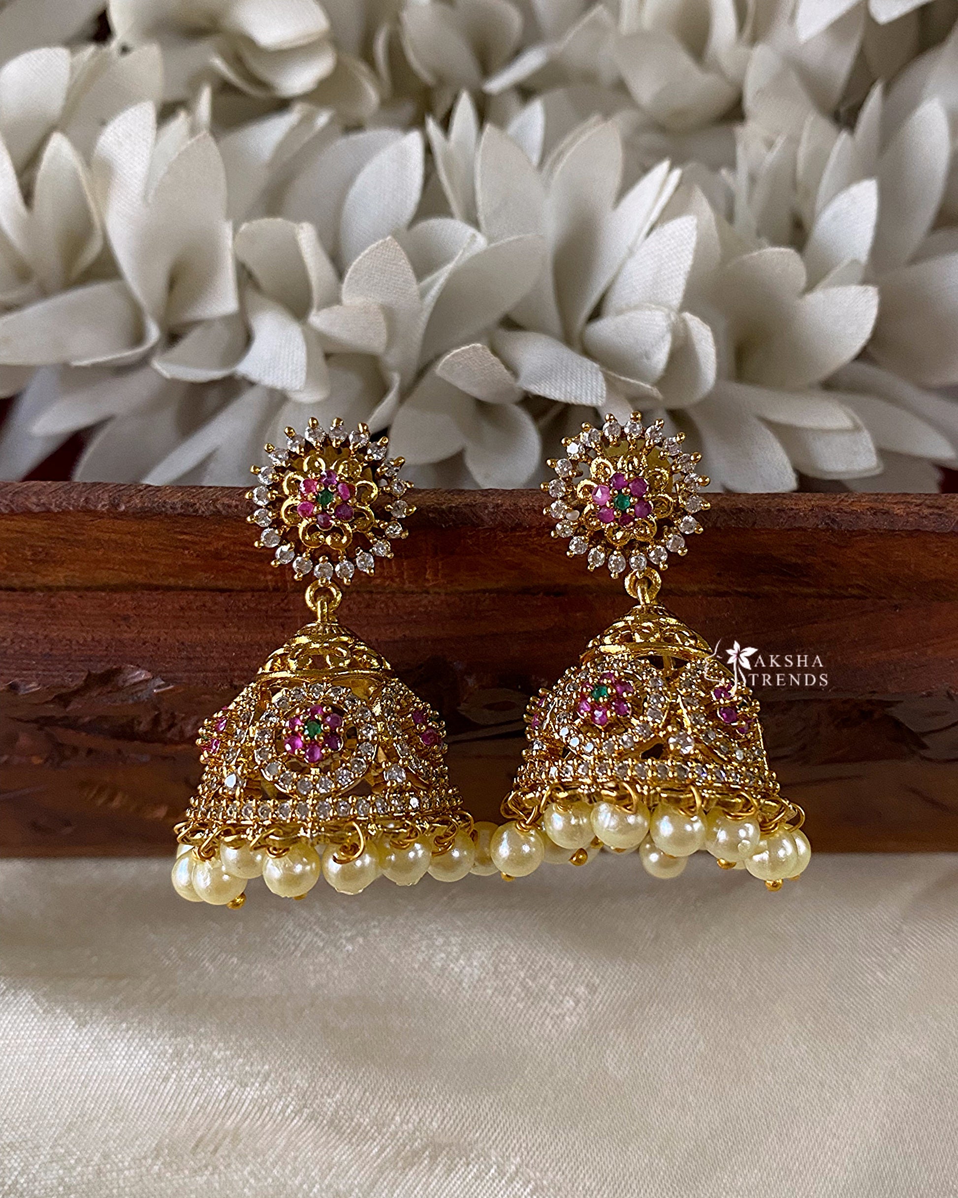 Premium diamond jhumka Aksha Trends