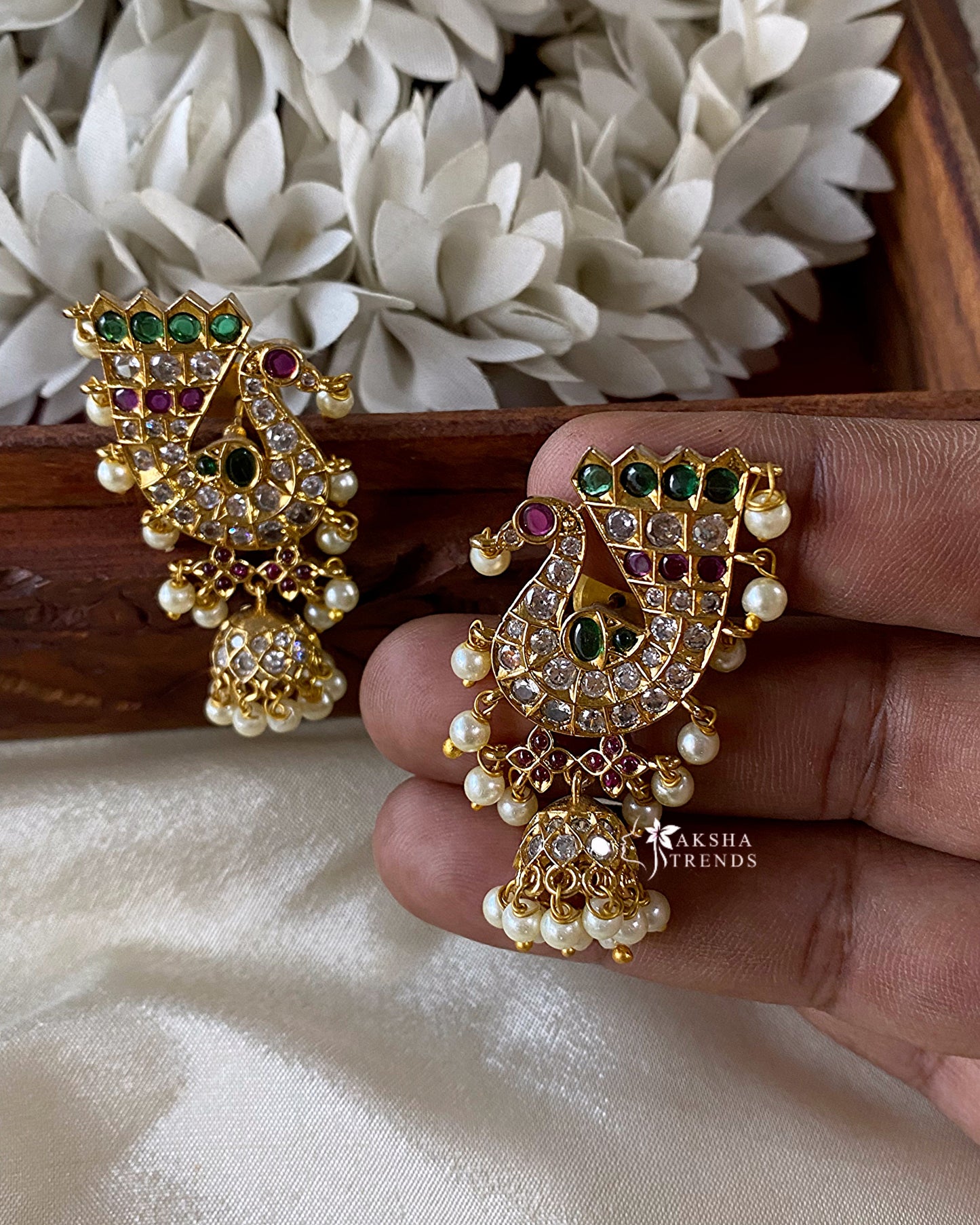 Premium peacock kemp jhumka Aksha Trends