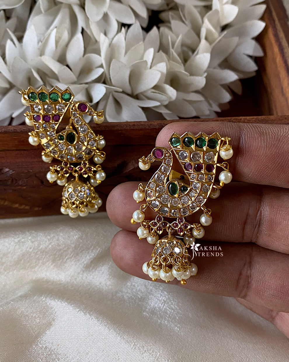 Premium peacock kemp jhumka Aksha Trends 