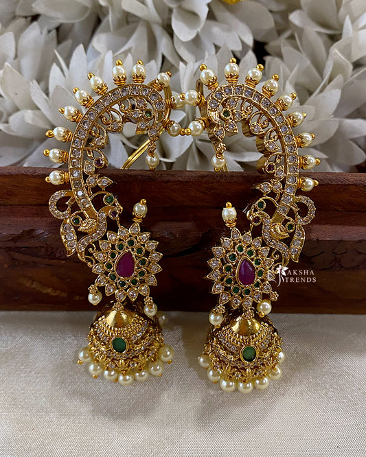 Premium Earcuff Jhumka -floral Aksha Trends