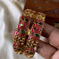 Antique lotus bangles (2pc) Aksha Trends