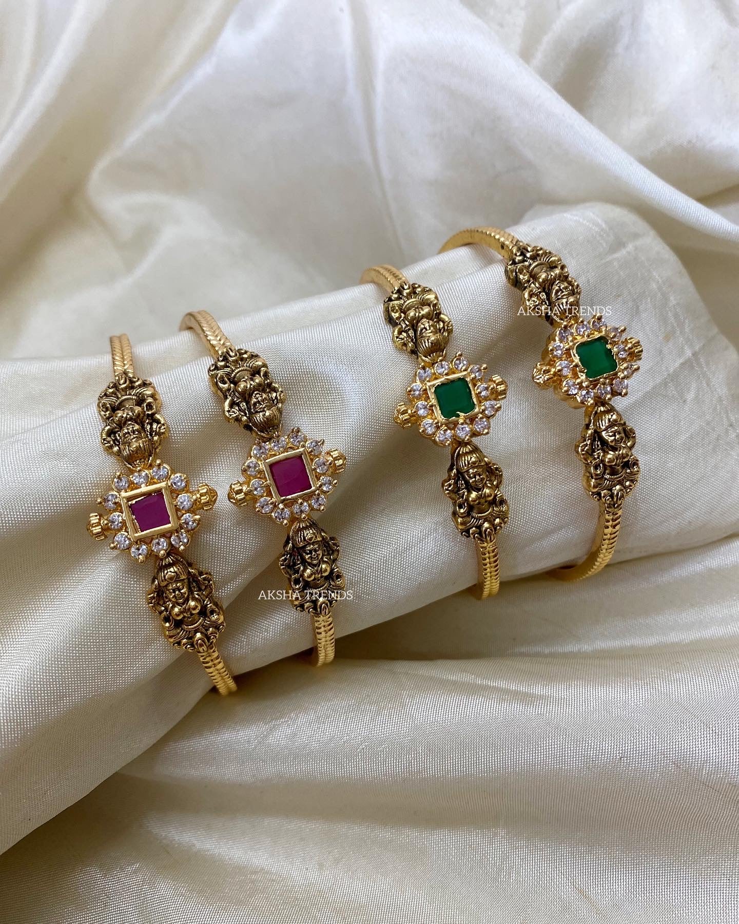 Nagas lakshmi kadas -Ruby (2pc) Aksha Trends