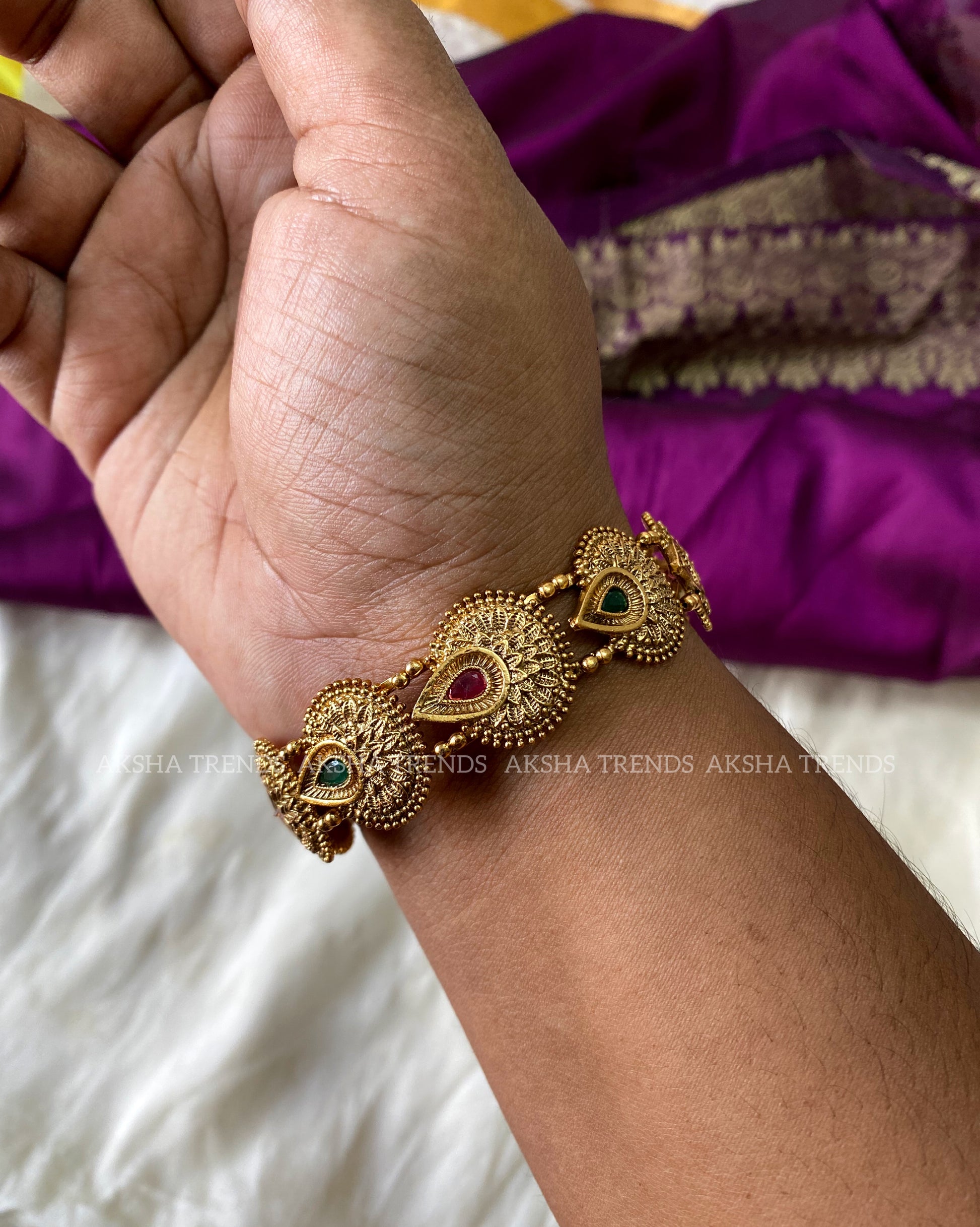 Premium gold bridal bangles Aksha Trends